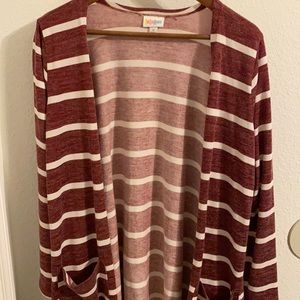 Heathered Burgandy Caroline Cardigan